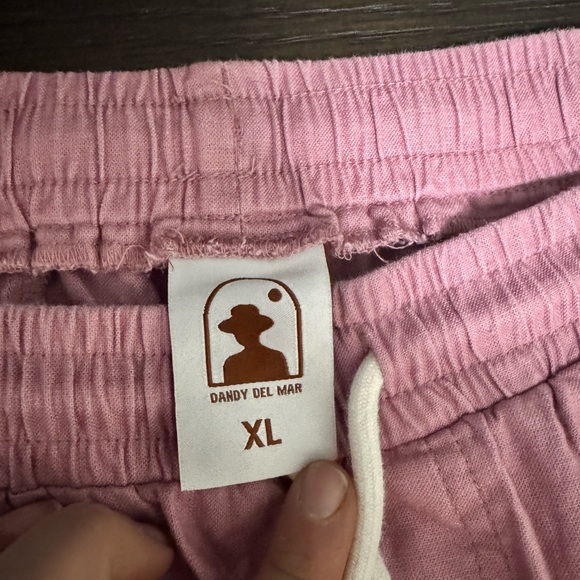 Pink Drawstring Men Pants - Picture 2 of 5